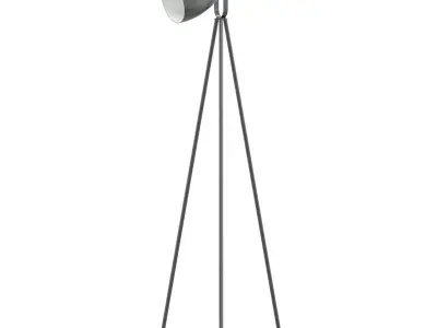 Black Floor Lamp 3D Model 3D model