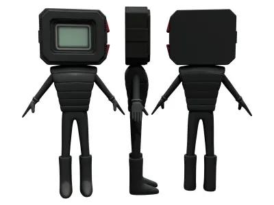 Rigged Watch Character Low-poly 3D model