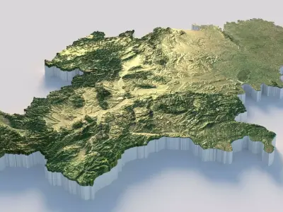 Serbia Terrain Country 3D model