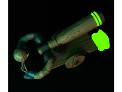 BOOM 3D glow in grenade launcher 3D model