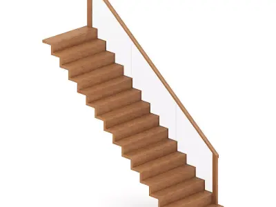 Wooden Stairs 5 3D model