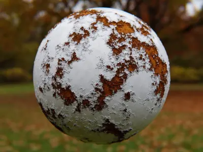 Realistic Peeling Paint - Procedural Blender Texture Shader 3D model