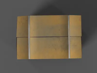 low poly box cardboard Low-poly 3D model
