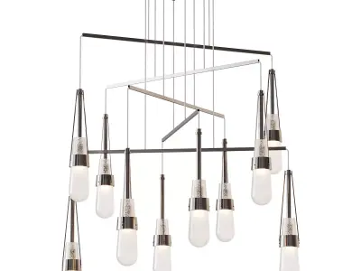 Light Blown Glass Mobile Pendant 3D model