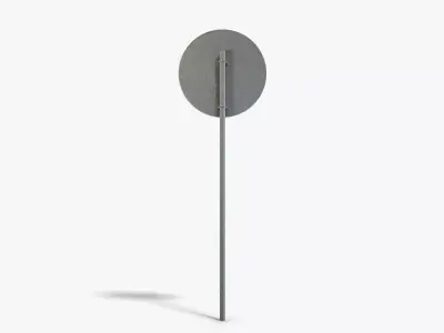 Roundabout Sign Low-poly 3D model