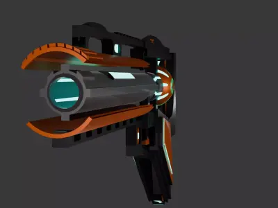 LASER BLASTER GUN Low-poly 3D model