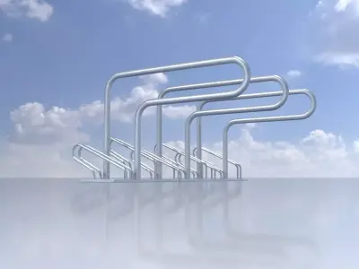 Bicycle Lean-to Parker Version 1 Low-poly 3D model