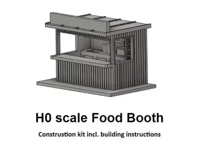 Food Booth - H0 Scale 3D print model