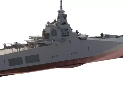 ARMED NATO FORCES ADVANCED BATTLE FRIGATE 3D model