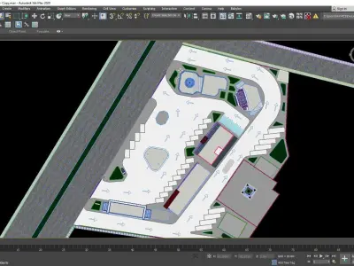 Lumion 10 Petrol station full project exterior animation 3D model