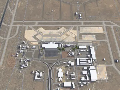 Damascus - Airport - DAM Low-poly 3D model