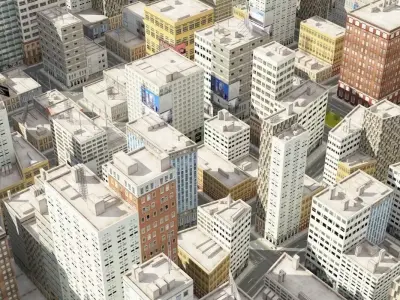 3D City RT Day 3D model