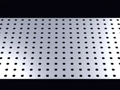 Perforated panel with 10 percent opening 25O63 3D model