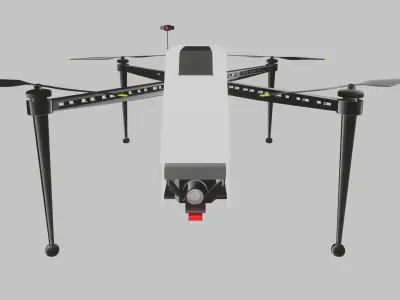 Cyberpunk Drone Low-poly 3D model