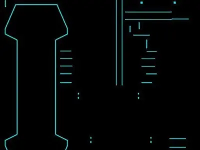 LowPoly Sci-fi Table Low-poly 3D model