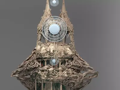 Venetian Sun ray tower  3D model