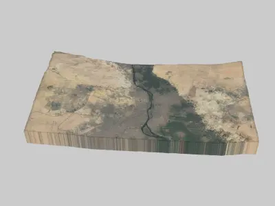 Giza City Low-poly 3D model