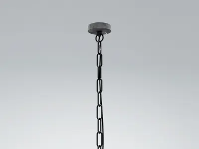 Old Hanging Table Lamp Dirty and Rusted 3D model