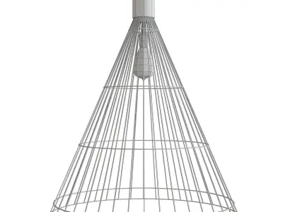 Loft Chandelier low poly 3d model Low-poly 3D model
