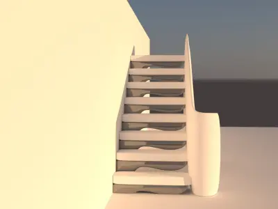 Organic stairs 3D model
