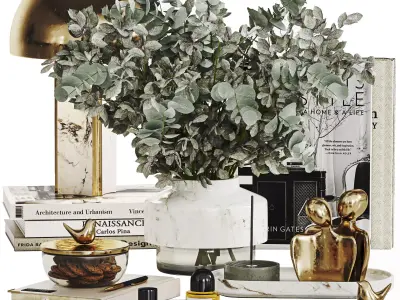 Decorative Set 026 Low-poly 3D model