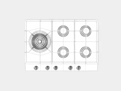 Gas hob 3D model