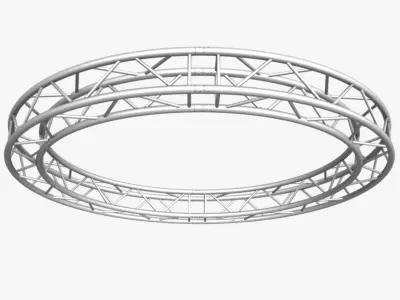 Circle Square Truss - Full diameter 300cm 3D model