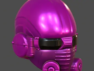 Gas mask helmet 3d model scifi Low-poly  Low-poly 3D model 271