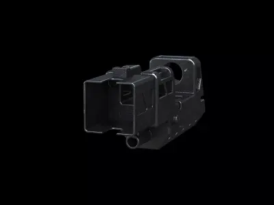 Industrial part scoope muzzle stock tactical 3D model