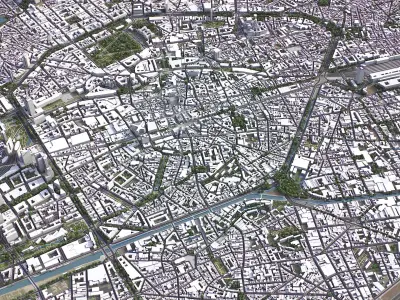 Brussels - City 3D Model Low-poly 3D model