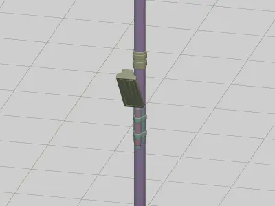Street lights 3D model 2