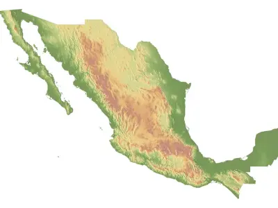 Mexico Terrain 3D Map 3D model