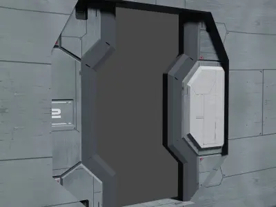 Sci-fi Gate Low-poly 3D model purchase