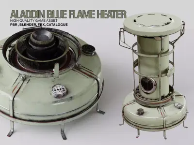 Aladdin Blue Flame Heater Low-poly 3D model