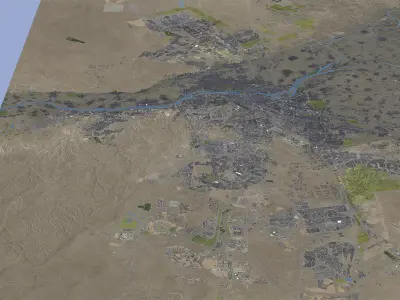 Cairo - 3D City Model Low-poly 3D model