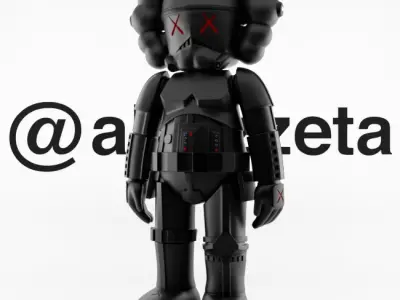 Kaws Stormtrooper Textured 3D model