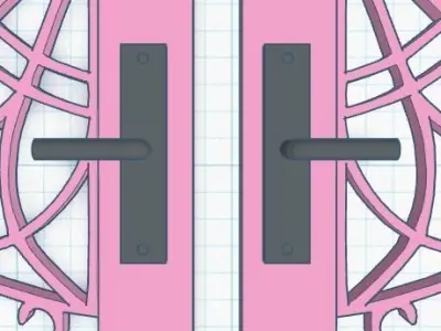 Fancy Schmancy Double Doors 3D print model