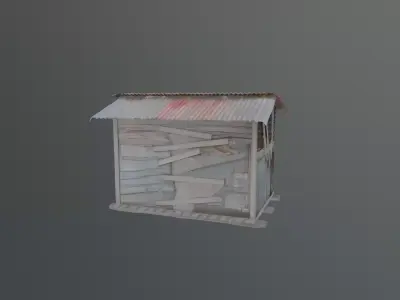 postapocalyptic houses 3D model