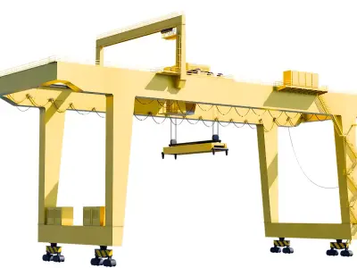 sea-port Crane for industrial scene 3D model