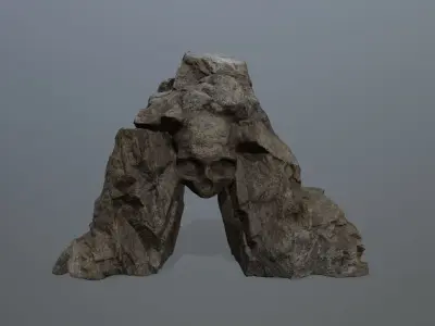 Skull Cave Low-poly 3D model