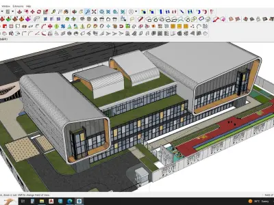 kindergarden education building sketchup model 3D model