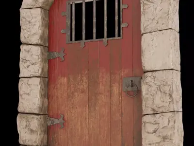 Medieval Prison Door 3D model