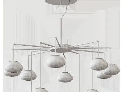  Kovacs Georges Web 25 Wide Integrated LED Chandelier  3D model