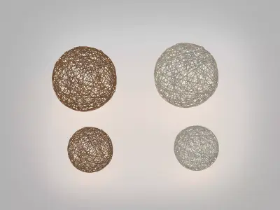 Luminous Vine Light Balls - 2 Colors 2 Sizes Low-poly 3D model