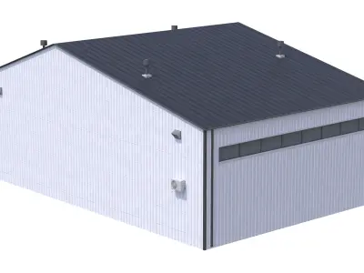 Industrial Building 13 Low-poly 3D model