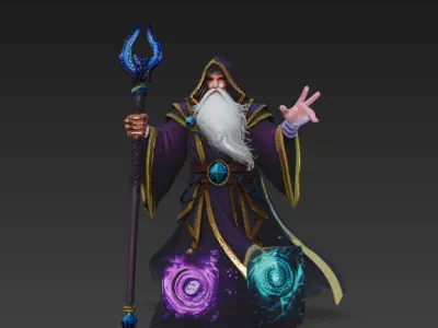 The Archmage Ascendant - Master of the Elemental Realms 3D model