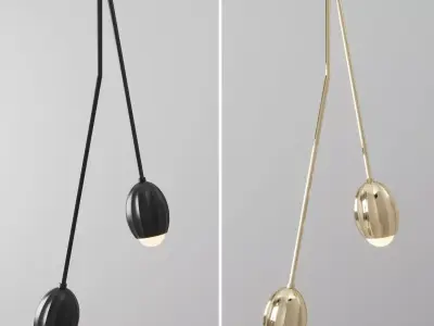 Poppy V Chandelier by FredandJuul 3D model