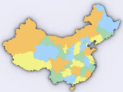 Map of China 3D model