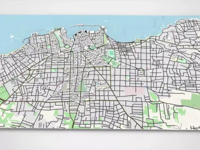 Cityscape La Canea Crete Greece 3D model