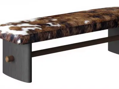 Vintage Retro Stools Bauhaus Art Bench  Cow Transformation 3D model